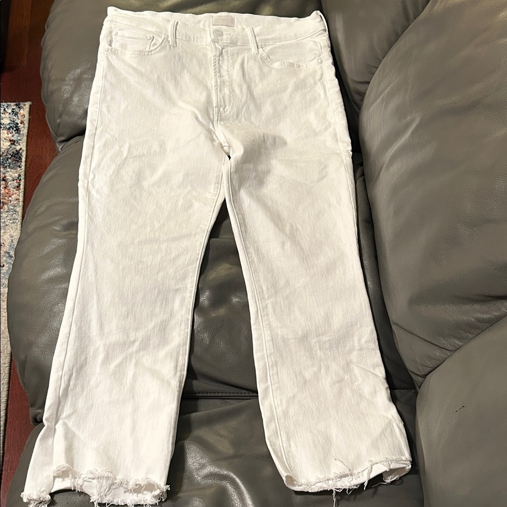 MOTHER Women's White Ankle & Cropped Jeans